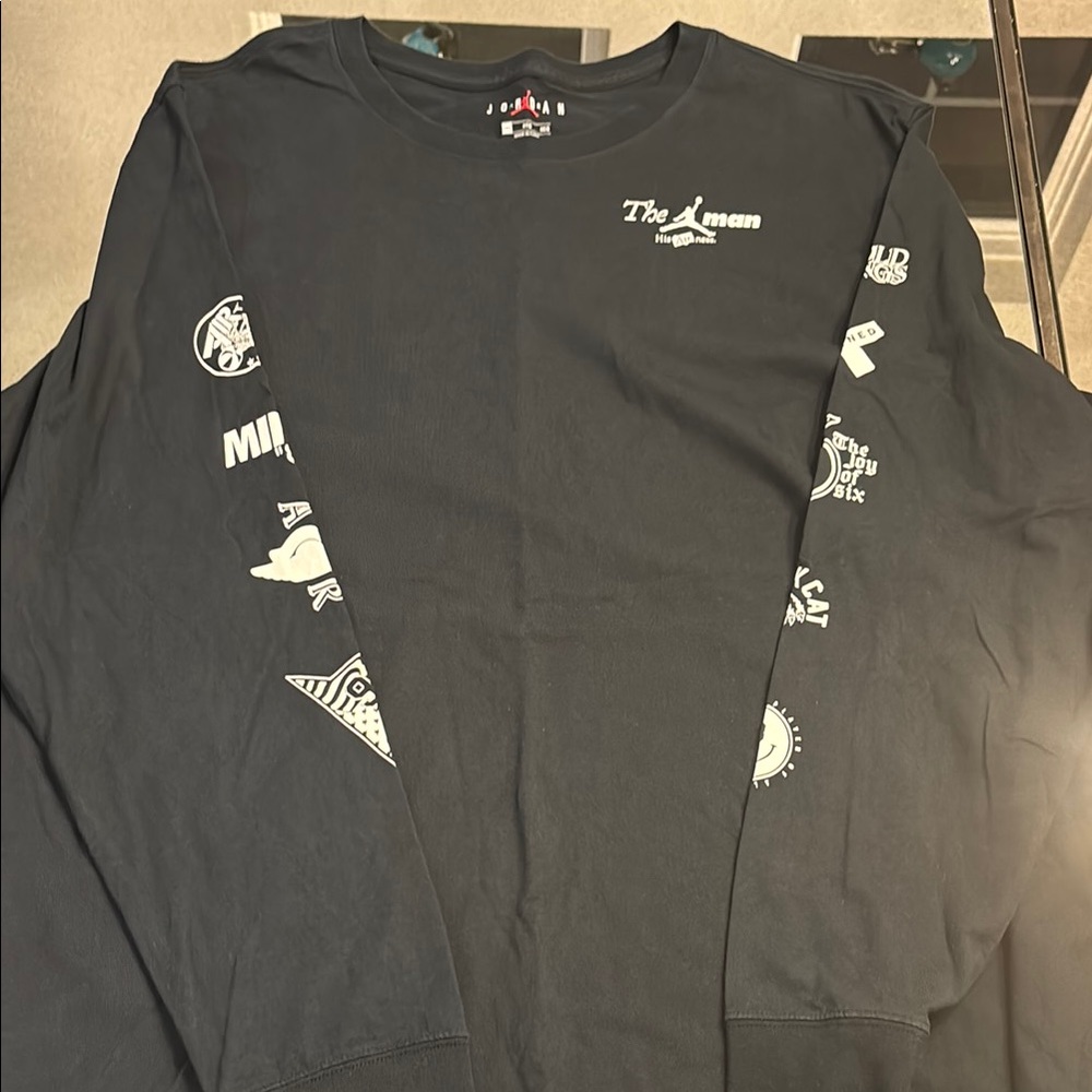 Jordan Black Graphic Long Sleeve Tee